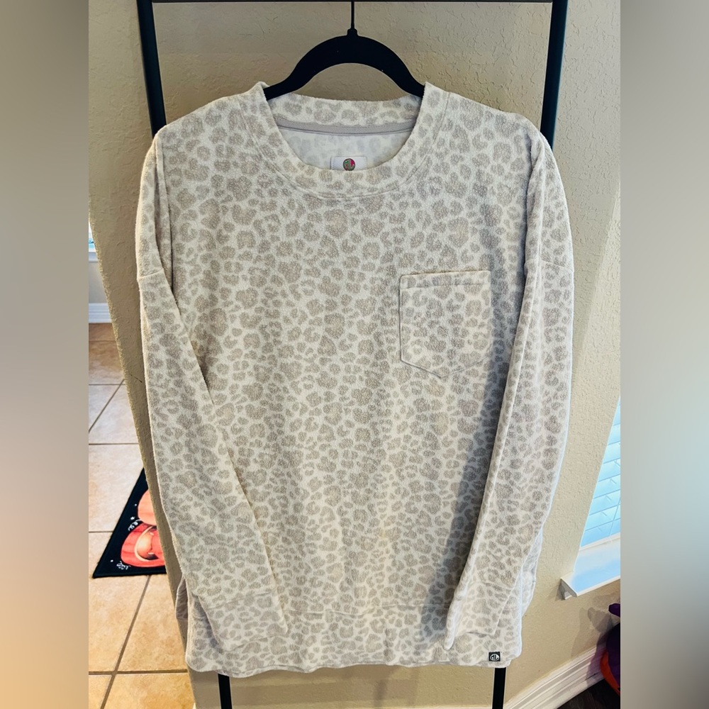 MarleyLilly Leopard Pullover Sweatshirt
